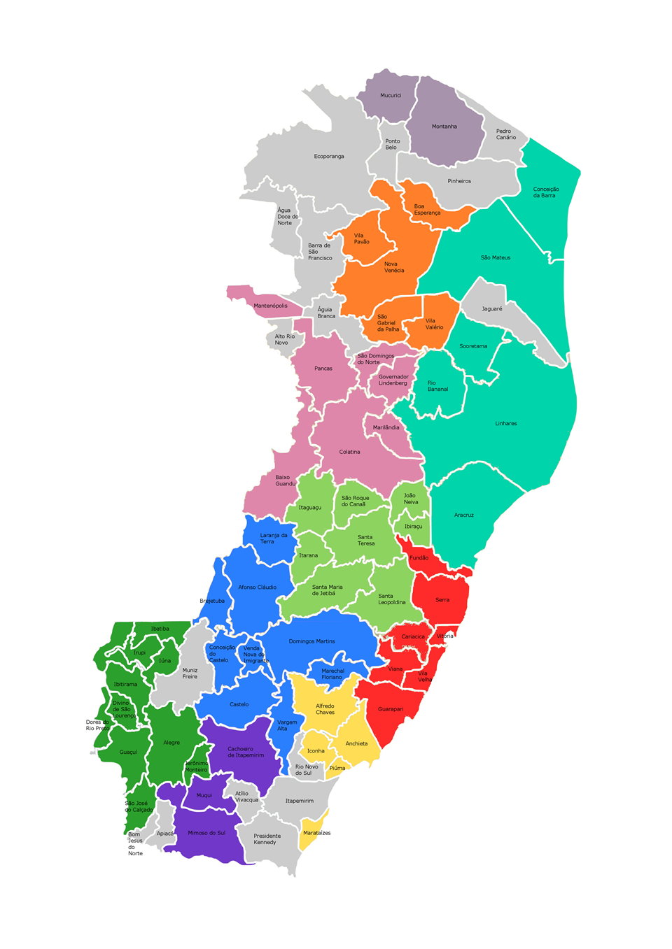 Mapa do Espírito Santo - Cobertura Transmed